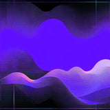 Ultra Soft Area Rug, Non Slip, Stain Resistant, Washable Area Rugs for Living Room, Bedroom, Vibrant Abstract Geometric Waves(Purple)