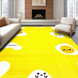 Ultra Soft Area Rug, Non Slip, Stain Resistant, Washable Area Rugs for Living Room, Bedroom, Unique Fun Shaped Floor Accent(Yellow)