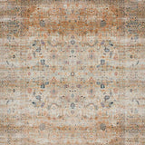 Ultra Soft Area Rug, Non Slip, Stain Resistant, Washable Area Rugs for Living Room, Bedroom, Rustic Retro Botanical Design(Beige)