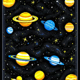 Ultra Soft Area Rug, Non Slip, Stain Resistant, Washable Area Rugs for Living Room, Bedroom, Vivid Cosmic Patterned Mat(Yellow)