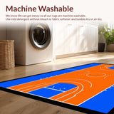 Ultra Soft Area Rug, Non Slip, Stain Resistant, Washable Area Rugs for Living Room, Bedroom, Rustic Sports Court Inspired Look(Blue)