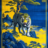 Ultra Soft Area Rug, Non Slip, Stain Resistant, Washable Area Rugs for Living Room, Bedroom, Handmade Tibetan Tiger Bedroom Meditation Rug(Red)