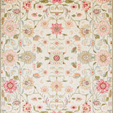 Elegant Floral Patchwork Area for Modern Home Decor(Ivory)