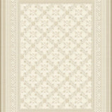 Modern Beige Area with Subtle Diamond Lattice and Contrasting Border Accent(Beige)