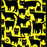 Ultra Soft Area Rug, Non Slip, Stain Resistant, Washable Area Rugs for Living Room, Bedroom, Contemporary Minimalist Cat Design(Black)