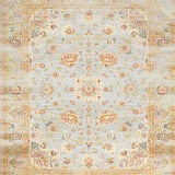 Ultra Soft Area Rug, Non Slip, Stain Resistant, Washable Area Rugs for Living Room, Bedroom, Chic Neutral Toned Medallion(Blue)