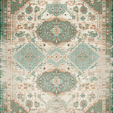 Ultra Soft Area Rug, Non Slip, Stain Resistant, Washable Area Rugs for Living Room, Bedroom, Distressed Oriental Ivory Sage Living Room Rug(Beige)