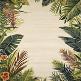 Ultra Soft Area Rug, Non Slip, Stain Resistant, Washable Area Rugs for Living Room, Bedroom, Elegant Soft Neutral Botanical Motif(Beige)