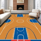 Ultra Soft Area Rug, Non Slip, Stain Resistant, Washable Area Rugs for Living Room, Bedroom, Energetic Modern Athletic Theme(Brown)