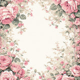 Ultra Soft Area Rug, Non Slip, Stain Resistant, Washable Area Rugs for Living Room, Bedroom, Luxurious Vintage-Inspired Circular Motif(Pink)