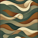 Ultra Soft Area Rug, Non Slip, Stain Resistant, Washable Area Rugs for Living Room, Bedroom, Vibrant Graphic Geometric Elements(Brown)