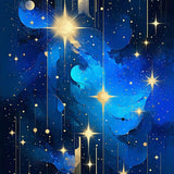 Ultra Soft Area Rug, Non Slip, Stain Resistant, Washable Area Rugs for Living Room, Bedroom, Enchanting Universe-Inspired Visuals(Blue)