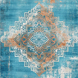 Striking Vibrant Patchwork Elements(Blue)