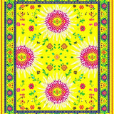Ultra Soft Area Rug, Non Slip, Stain Resistant, Washable Area Rugs for Living Room, Bedroom, Bright Cheerful Radiant Composition(Yellow)