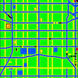 Whimsical Traffic Route Imagery(Green)