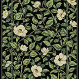 Ultra Soft Area Rug, Non Slip, Stain Resistant, Washable Area Rugs for Living Room, Bedroom, Bold Modern Floral Arrangement(Black)