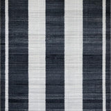Ultra Soft Area Rug, Non Slip, Stain Resistant, Washable Area Rugs for Living Room, Bedroom, Striped Modern Rug, Black & White(Black)
