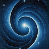 Ultra Soft Area Rug, Non Slip, Stain Resistant, Washable Area Rugs for Living Room, Bedroom, Celestial Swirl with Constellation Accents and Whimsical Star Motifs(Blue)