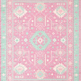 Ultra Soft Area Rug, Non Slip, Stain Resistant, Washable Area Rugs for Living Room, Bedroom, Cozy Farmhouse Inspired Print(Pink)