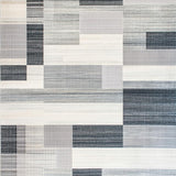 Ultra Soft Area Rug, Non Slip, Stain Resistant, Washable Area Rugs for Living Room, Bedroom, Sleek Neutral Tone Striping(Gray)