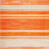 Ultra Soft Area Rug, Non Slip, Stain Resistant, Washable Area Rugs for Living Room, Bedroom, Artful Stripes with Playful Vibes(Orange)