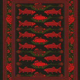 Ultra Soft Area Rug, Non Slip, Stain Resistant, Washable Area Rugs for Living Room, Bedroom, Vibrant Outdoor-Inspired Motif(Black)