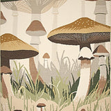 Cozy Farmhouse Inspired Mushroom Motif(Beige)