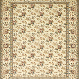Ultra Soft Area Rug, Non Slip, Stain Resistant, Washable Area Rugs for Living Room, Bedroom, Timeless Classic Flower Arrangement(Beige)