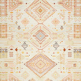 Neutral Toned Distressed Lattice Design(Ivory)