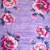 Ultra Soft Area Rug, Non Slip, Stain Resistant, Washable Area Rugs for Living Room, Bedroom, Modern Elegant Circular Aesthetic(Purple)