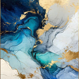 Luxurious Gold and Gray Fusion(Blue)