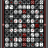 Ultra Soft Area Rug, Non Slip, Stain Resistant, Washable Area Rugs for Living Room, Bedroom, Artistic Symmetrical Dice Arrangement(Black)