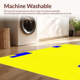 Ultra Soft Area Rug, Non Slip, Stain Resistant, Washable Area Rugs for Living Room, Bedroom, Vibrant Abstract Geometric Motif(Yellow)