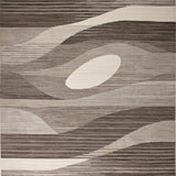 Ultra Soft Area Rug, Non Slip, Stain Resistant, Washable Area Rugs for Living Room, Bedroom, Contemporary Abstract Swirl Aesthetic(Gray)