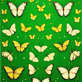 Ultra Soft Area Rug, Non Slip, Stain Resistant, Washable Area Rugs for Living Room, Bedroom, Contemporary Leafy Insect Illustrations(Green)