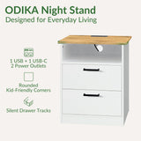 ODIKA Everyday Side Table with Fast Charging Station