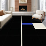 Chic Black and White Geometric Motif(Black)
