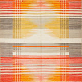 Ultra Soft Area Rug, Non Slip, Stain Resistant, Washable Area Rugs for Living Room, Bedroom, Vibrant Abstract Rainbow Motif(Orange)