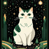 Ultra Soft Area Rug, Non Slip, Stain Resistant, Washable Area Rugs for Living Room, Bedroom, Vintage Dark Green Abstract Shapes(White)
