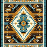 Ultra Soft Area Rug, Non Slip, Stain Resistant, Washable Area Rugs for Living Room, Bedroom, Sophisticated Southwest Inspired Design(Brown)