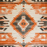 Ultra Soft Area Rug, Non Slip, Stain Resistant, Washable Area Rugs for Living Room, Bedroom, Chic Abstract Southwest Aesthetic(Orange)