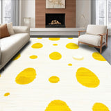 Ultra Soft Area Rug, Non Slip, Stain Resistant, Washable Area Rugs for Living Room, Bedroom, Sunny Egg Inspired Decoration(Yellow)
