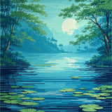Joyful Nature Themed Artistic Touch(Blue)