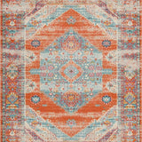 Ultra Soft Area Rug, Non Slip, Stain Resistant, Washable Area Rugs for Living Room, Bedroom, Bold Striped Design with Cozy Vibes(Orange)