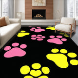 Ultra Soft Area Rug, Non Slip, Stain Resistant, Washable Area Rugs for Living Room, Bedroom, Fun Loving Doggie Bone Theme(Pink)