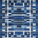 Ultra Soft Area Rug, Non Slip, Stain Resistant, Washable Area Rugs for Living Room, Bedroom, Serene Monochrome Abstract Flow(Blue)