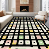 Ultra Soft Area Rug, Non Slip, Stain Resistant, Washable Area Rugs for Living Room, Bedroom, Quirky Modern Abstract Pattern(Beige)