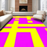 Ultra Soft Area Rug, Non Slip, Stain Resistant, Washable Area Rugs for Living Room, Bedroom, Vibrant Colorful Watercolor Motif(Yellow)