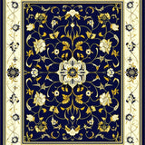 Ultra Soft Area Rug, Non Slip, Stain Resistant, Washable Area Rugs for Living Room, Bedroom, Gothic Victorian(Blue)