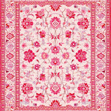 Ultra Soft Area Rug, Non Slip, Stain Resistant, Washable Area Rugs for Living Room, Bedroom, Cozy Vibrant Floral Tapestry Style(Pink)